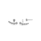1/2 Ct. T.w. Diamond 10k White Gold Graduated Cluster 2-in-1 Earrings