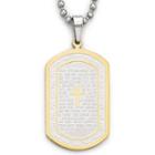 Mens Lord's Prayer Dog Tag Stainless Steel