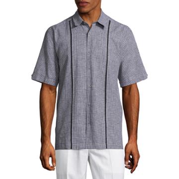 Havanera Short Sleeve Gingham Button-front Shirt