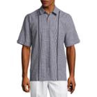 Havanera Short Sleeve Gingham Button-front Shirt