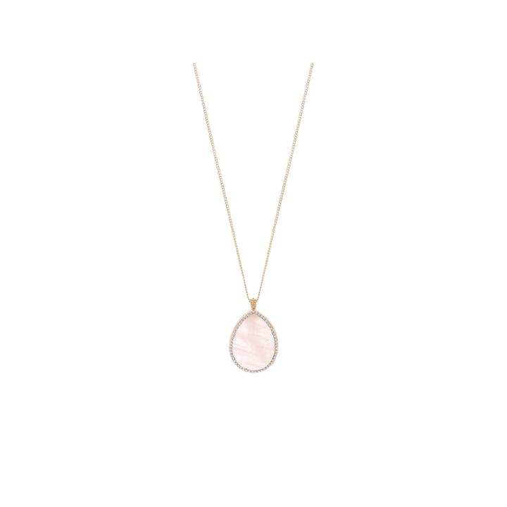 Decree Womens Pink Quartz Pendant Necklace