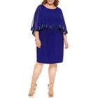Scarlett 3/4 Sleeve Sequin Fit & Flare Dress-plus