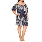 Alyx 3/4 Sleeve Cold Shoulder Sheath Dress-plus
