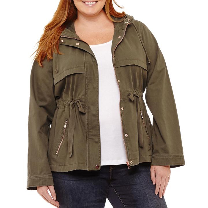 St. John's Bay Long Sleeve Anorak-plus
