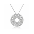 Womens 1/5 Ct. T.w. White Diamond Sterling Silver Pendant Necklace