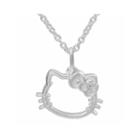 Hello Kitty Sterling Silver Outline Pendant Necklace