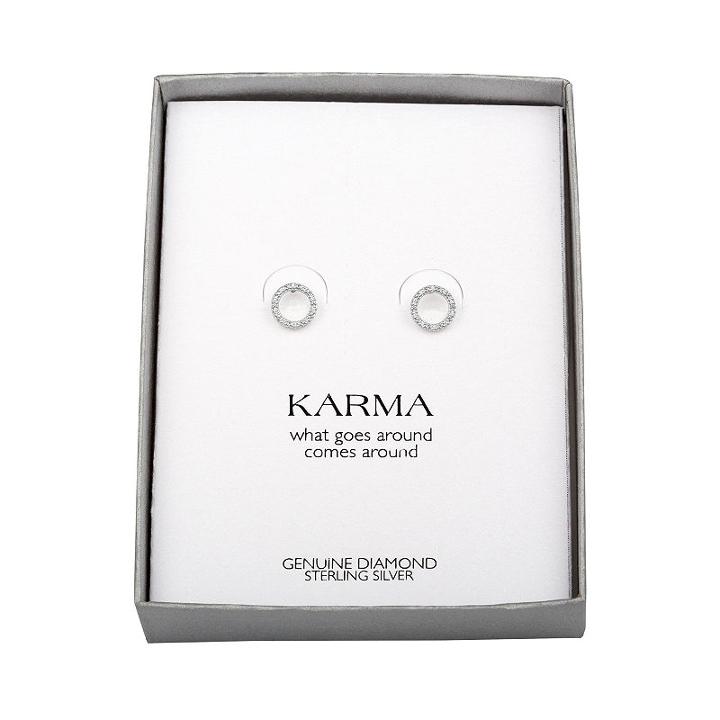 Diamond Accent Genuine White Diamond Sterling Silver 8mm Stud Earrings