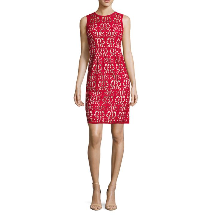 Worthington Sleeveless Lace A-line Dress