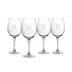 Cathy's Concepts Personalized Set Of 4 White Wine Glasses