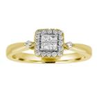 Promise My Love Womens 1/4 Ct. T.w. Genuine Diamond White Promise Ring