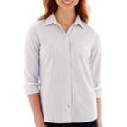 Stylus&trade; Classic Fit Button Front Oxford Shirt