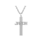 Personalized Sterling Silver Cross Pendant Necklace