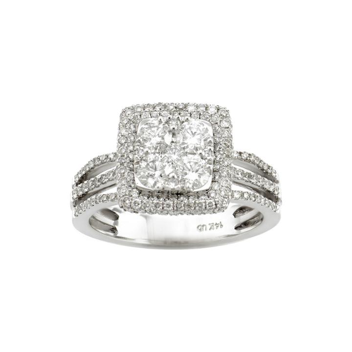 Limited Quantities 1 1/2 Ct. T.w. Diamond 14k White Gold Bridal Ring