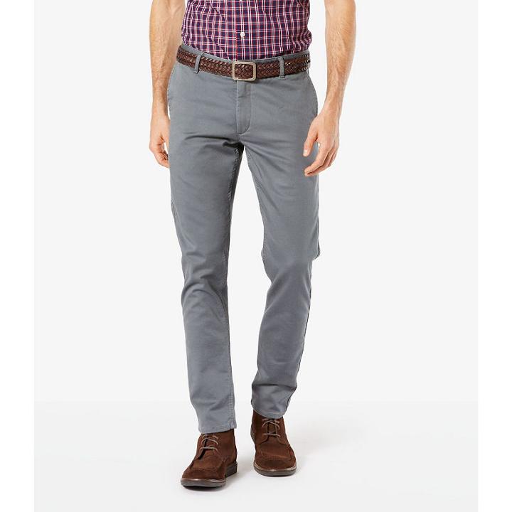 Dockers Washed Khaki Slim Tapered Flat Front Pants
