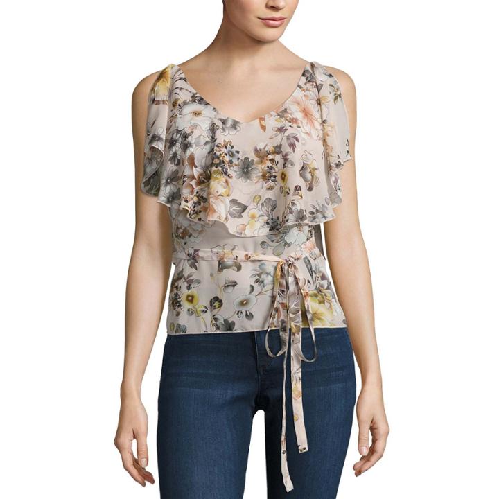 Buffalo Jeans Floral Ruffle Tank Top
