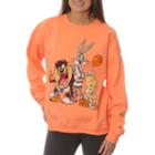 Space Jam Juniors' Looney Tunes Tune Squad Group Shot Neon Crewneck Graphic Sweatshirt