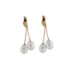 Splendid Pearls Pearl 14k Gold Drop Earrings