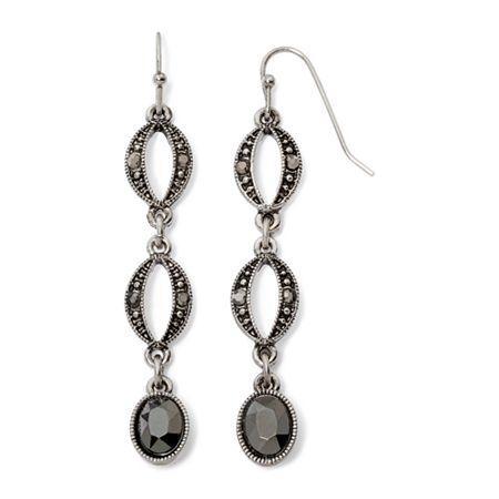 Liz Claiborne Marcasite-look Long Earrings