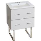 23.75-in. W Floor Mount White Vanity Set For 3h4-in. Drilling