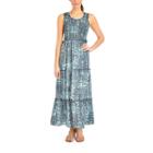 Ny Collection Printed Sleeveless Tiered Skirt Maxi Dress - Petities