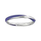 Personally Stackable Sterling Silver Twisted Purple Enamel Ring