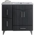 35.5-in. W Floor Mount Dawn Grey Vanity Set For 3h4-in. Drilling