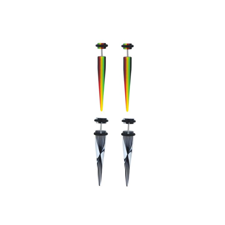 Stainless Steel 316l 2-pc 16 Ga. Faux Tapers Earring Set