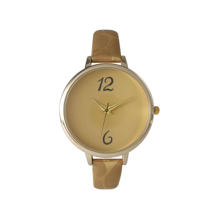 Olivia Pratt Womens Cheetah Print Beige Petite Leather Watch 26356beige