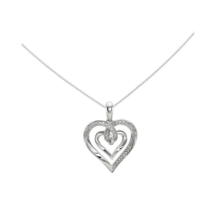 1/6 Ct. T.w. Diamond 14k White Gold Heart Pendant