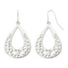 Decree Silver-tone Cutout Teardrop Earrings