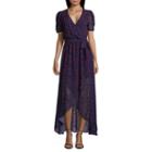 Disney Princess Short Sleeve Floral Wrap Dress-juniors