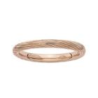 Personally Stackable 18k Rose Gold Over Sterling Silver Ribbed Ring