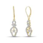 Diamond Accent White Diamond 14k Gold Over Brass Round Drop Earrings