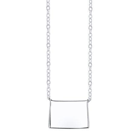 Footnotes Sterling Silver Colorado State Necklace