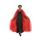 Hooded Lined Red Mesh Adult Plus Cape