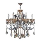Kronos Collection 6 Light Chrome Finish And Crystal Chandelier