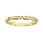 Personally Stackable 18k Yellow Gold Over Sterling Silver Stackable 1.5mm Cable