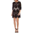 Ronni Nicole 3/4 Sleeve Lace Shift Dress-petites