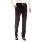 Jf J. Ferrar Black Nailhead Slim-fit Flat-front Suit Pants