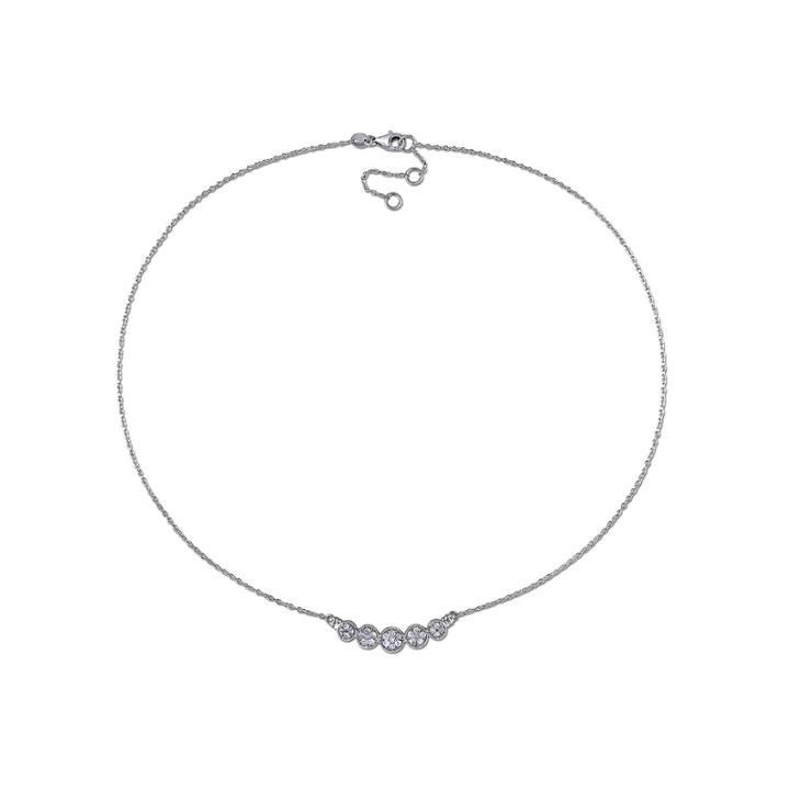 1/2 Ct. T.w. Diamond Sterling Silver Pendant Necklace