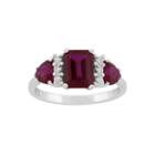 Lab Created Ruby Sterling Silver Ring