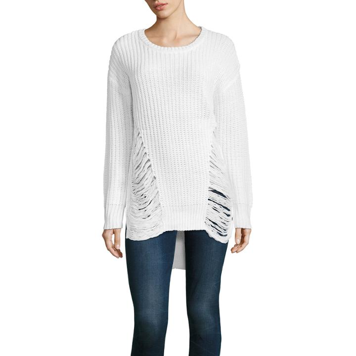 Derek Heart Long Sleeve Crew Neck Layered Sweaters-juniors