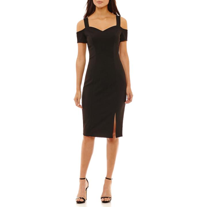 Bisou Bisoucold Shoulder Sheath Dress