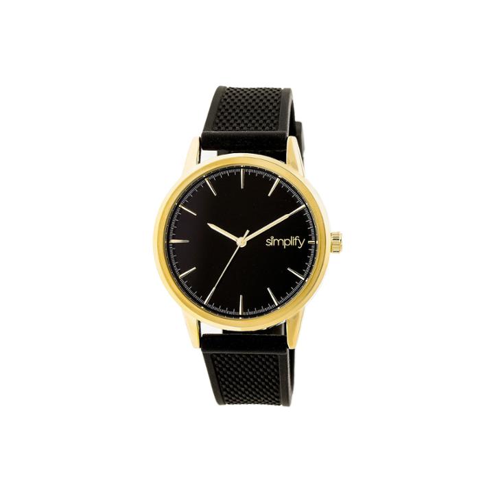 Simplify Mens Black Strap Watch-sim5203