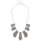 Mixit Womens Gray Statement Necklace