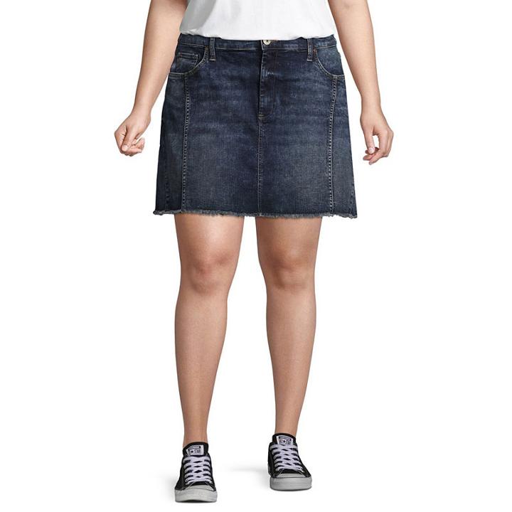 Arizona Princess Seamed Denim Skirt-juniors Plus