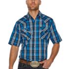 Ely Cattleman Short Sleeve Plaid Button-front Shirt-big And Tall