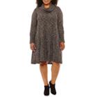 Studio 1 3/4 Sleeve Sweater Dress - Plus
