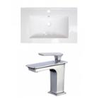 24-in. W 1 Hole Ceramic Top Set In White Color - Cupc Faucet Incl.