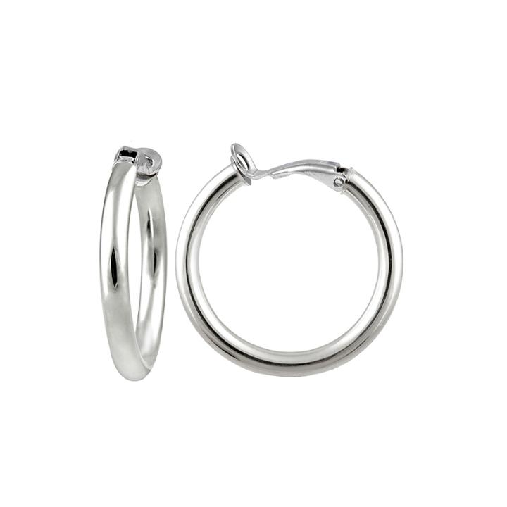 Sterling Silver 25mm Hoop Clip-on Earrings